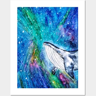 Whales in the universe Posters and Art